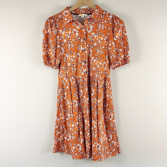 Boden Mini Jersey Shirt Dress in Tigerlilly Wildflower Modal Cotton Blend 4P EUC - Picture 5 of 11